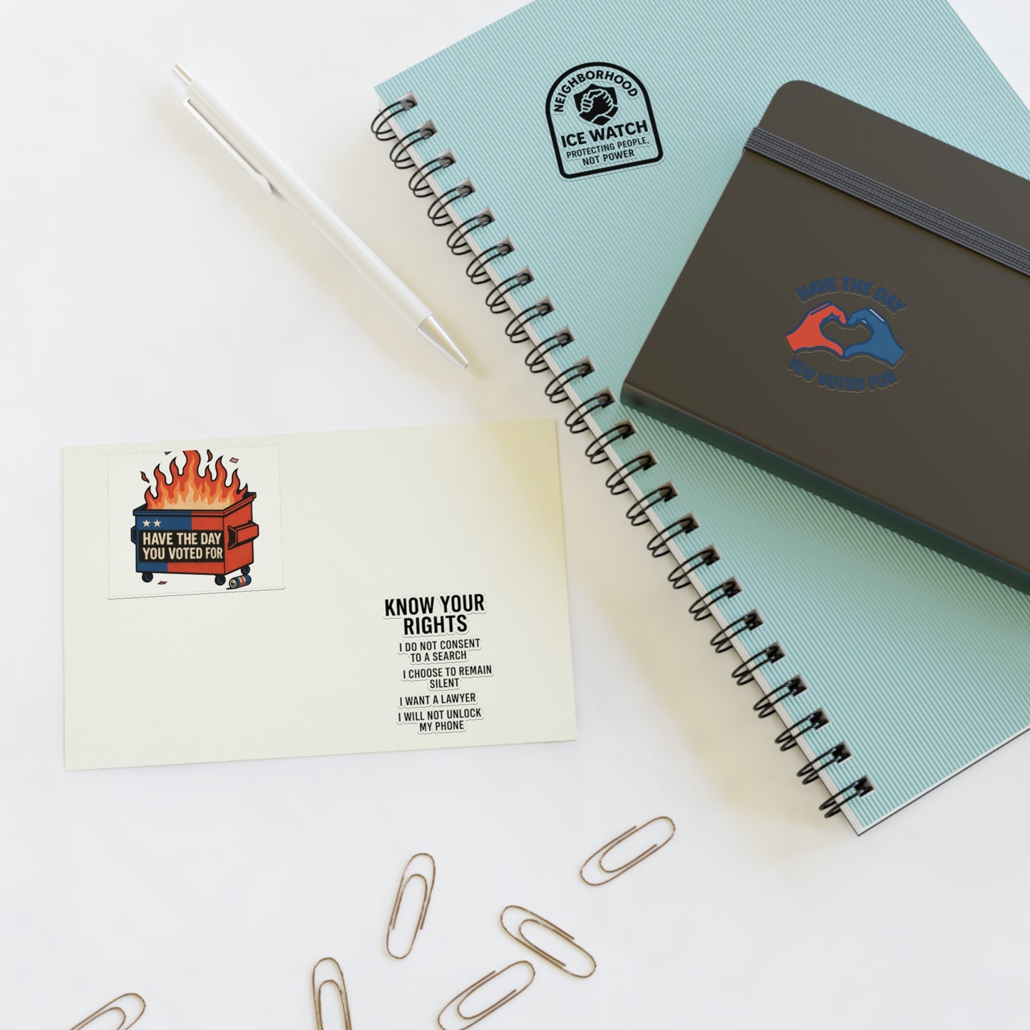 Know Your Rights Sticker Pack – Activist & Political Vinyl Stickers