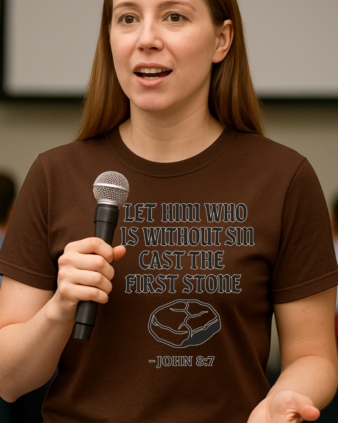 Let Him Who Is Without Sin Cast the First Stone | John 8:7 Christian TShirt