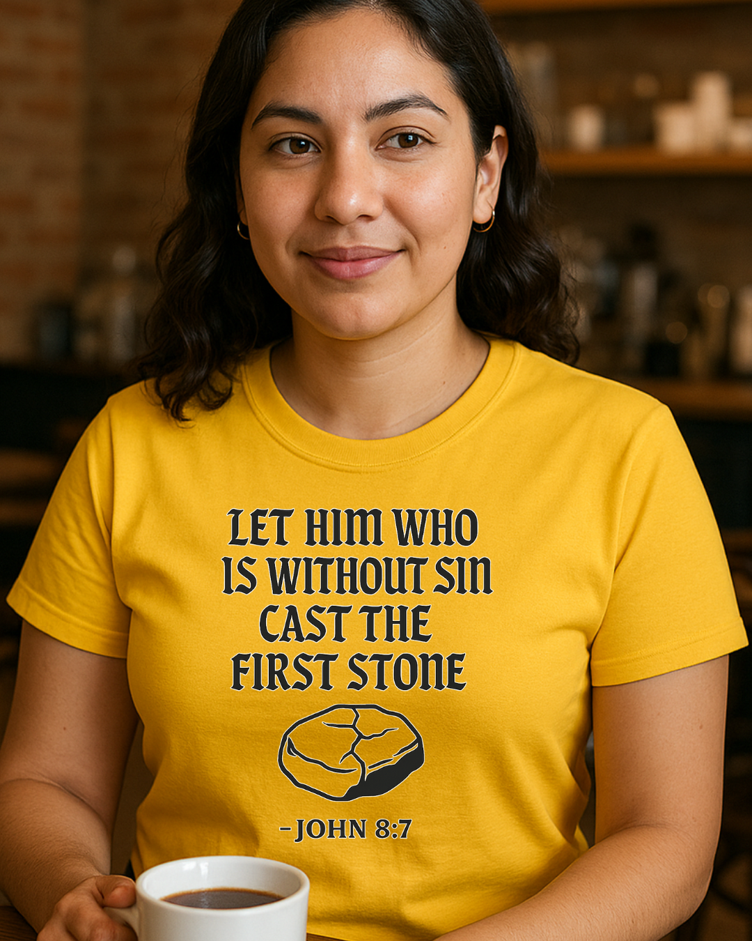 Let Him Who Is Without Sin Cast the First Stone | John 8:7 Christian TShirt