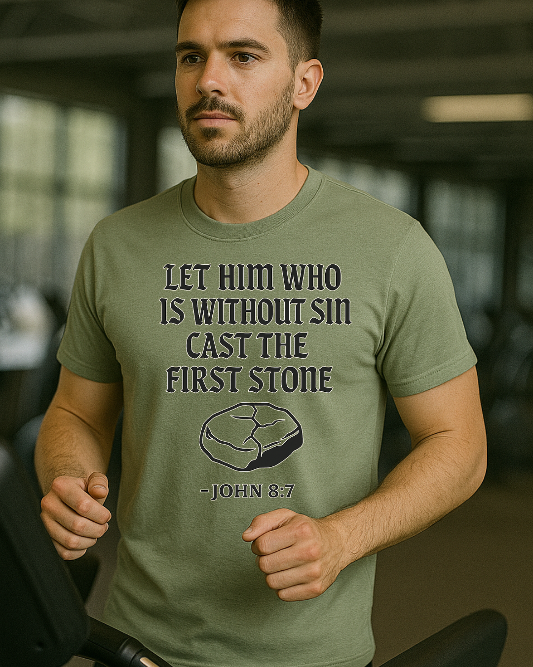 Let Him Who Is Without Sin Cast the First Stone | John 8:7 Christian TShirt