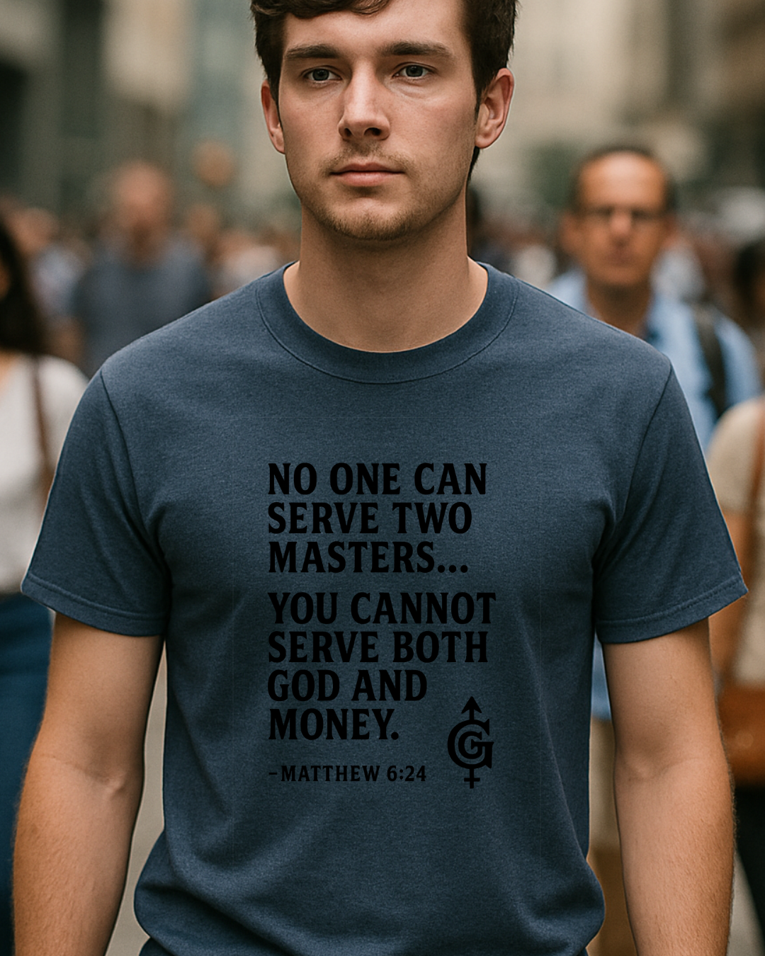 No One Can Serve Two Masters Bible Verse Shirt | Matthew 6 24 | Christian TShirt | Bold Faith Tee