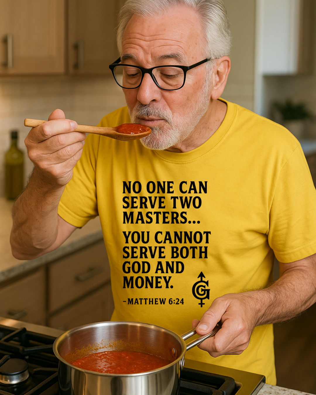 No One Can Serve Two Masters Bible Verse Shirt | Matthew 6 24 | Christian TShirt | Bold Faith Tee