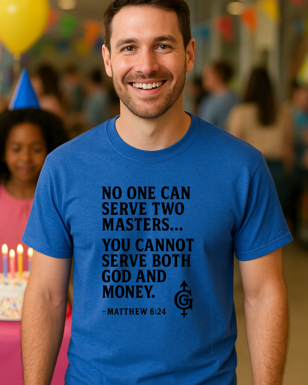 No One Can Serve Two Masters Bible Verse Shirt | Matthew 6 24 | Christian TShirt | Bold Faith Tee