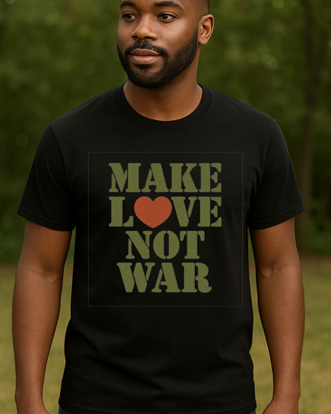 Make Love Not War T-Shirt  Gildan 6400 Softstyle | Anti War Graphic Tee | Peace & Love Shirt | Retro Protest Shirt | Free Shipping