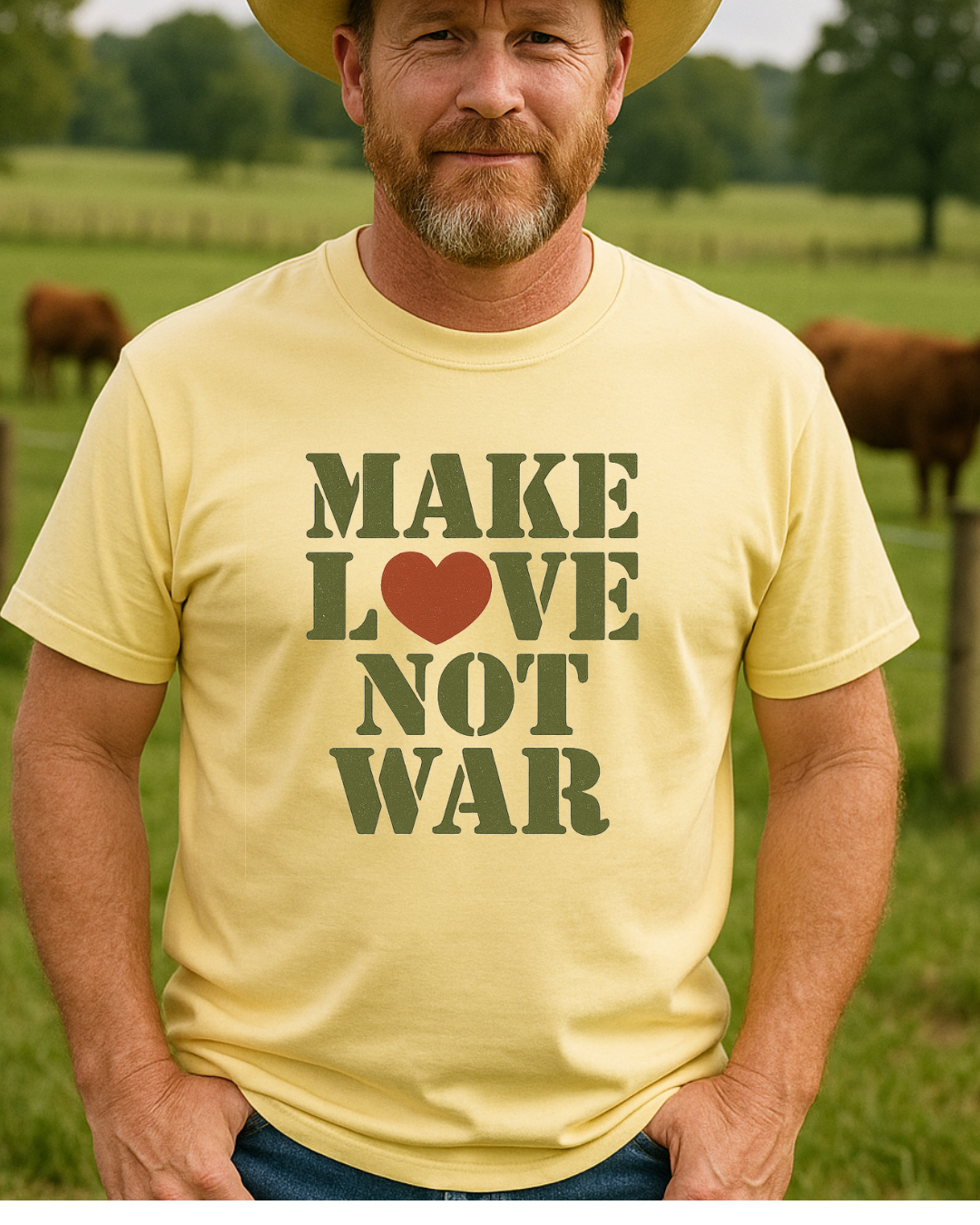 Make Love Not War T-Shirt  Gildan 6400 Softstyle | Anti War Graphic Tee | Peace & Love Shirt | Retro Protest Shirt | Free Shipping