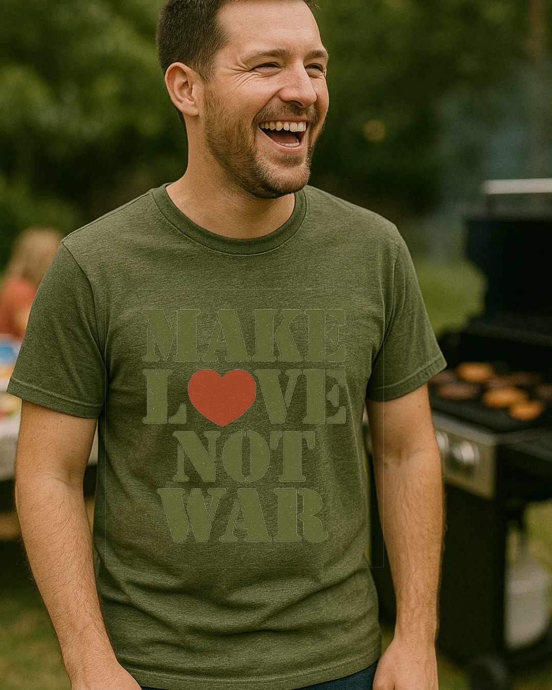 Make Love Not War T-Shirt  Gildan 6400 Softstyle | Anti War Graphic Tee | Peace & Love Shirt | Retro Protest Shirt | Free Shipping