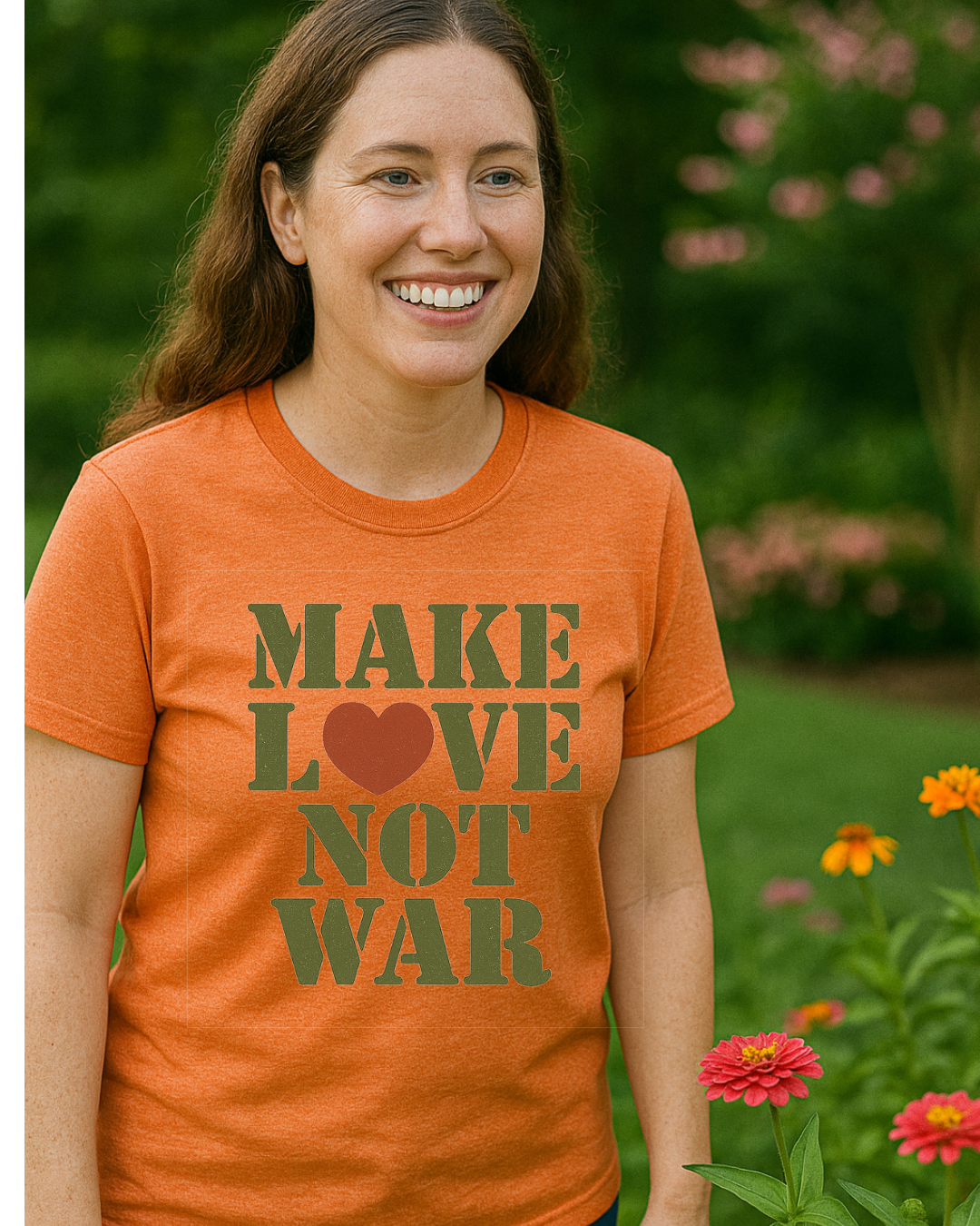 Make Love Not War T-Shirt  Gildan 6400 Softstyle | Anti War Graphic Tee | Peace & Love Shirt | Retro Protest Shirt | Free Shipping