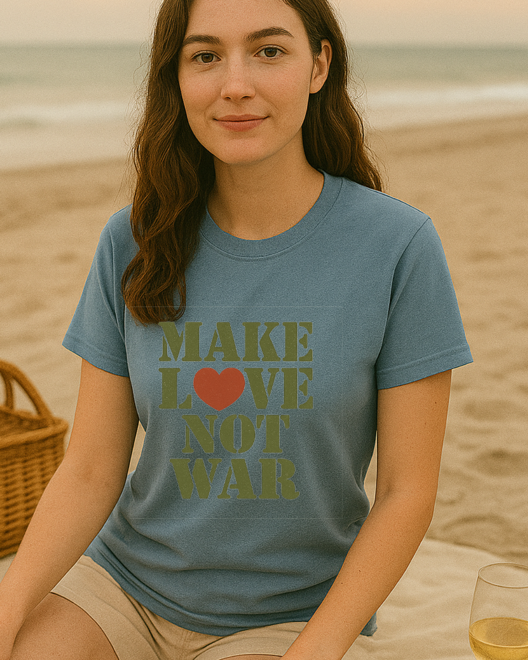 Make Love Not War T-Shirt  Gildan 6400 Softstyle | Anti War Graphic Tee | Peace & Love Shirt | Retro Protest Shirt | Free Shipping