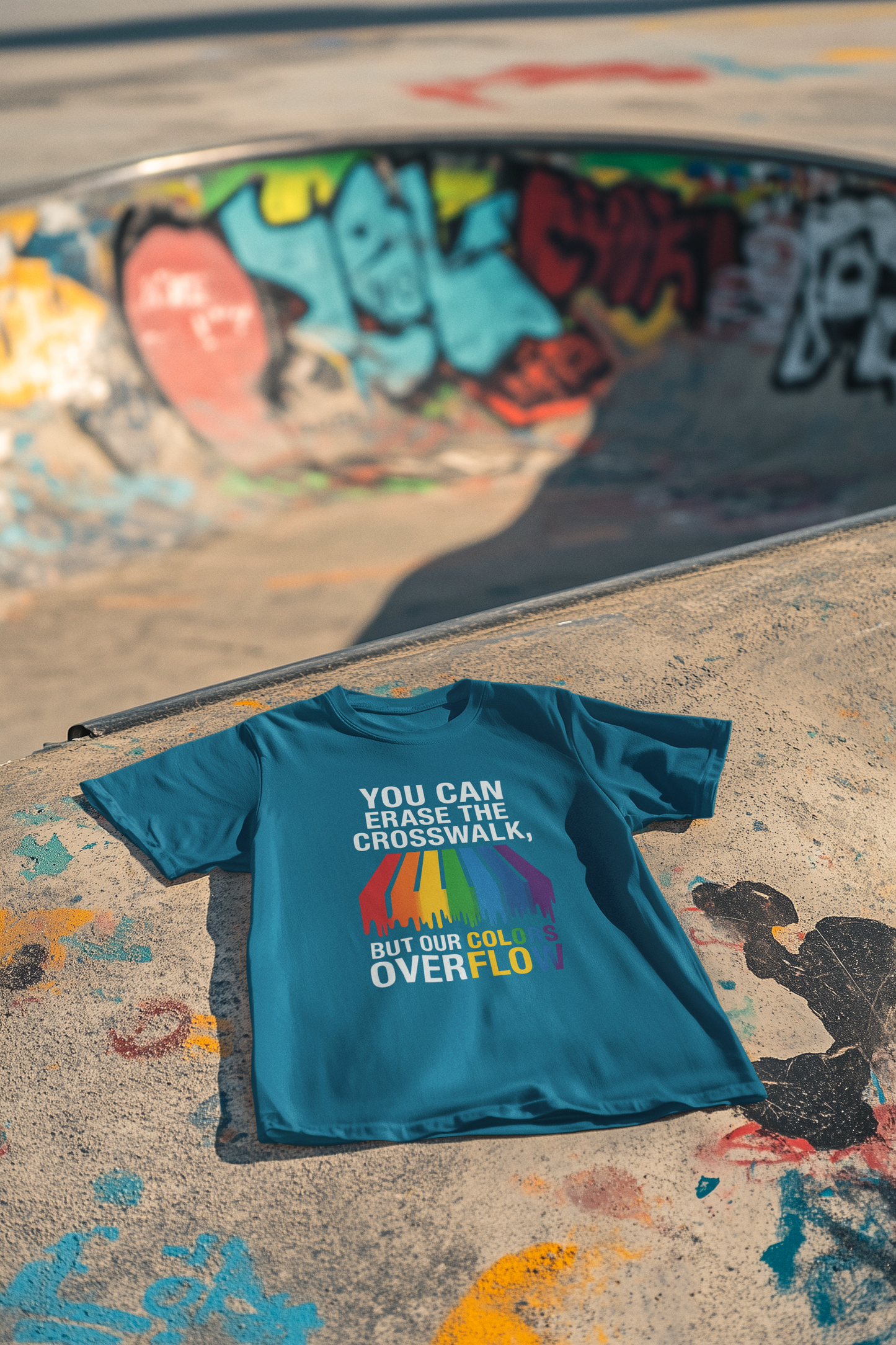 Rainbow Pride T-Shirt, Celebrate Equality, LGBTQ+ Apparel, Softstyle Tee, Colorful Graphic Shirt, Pride Month Gift