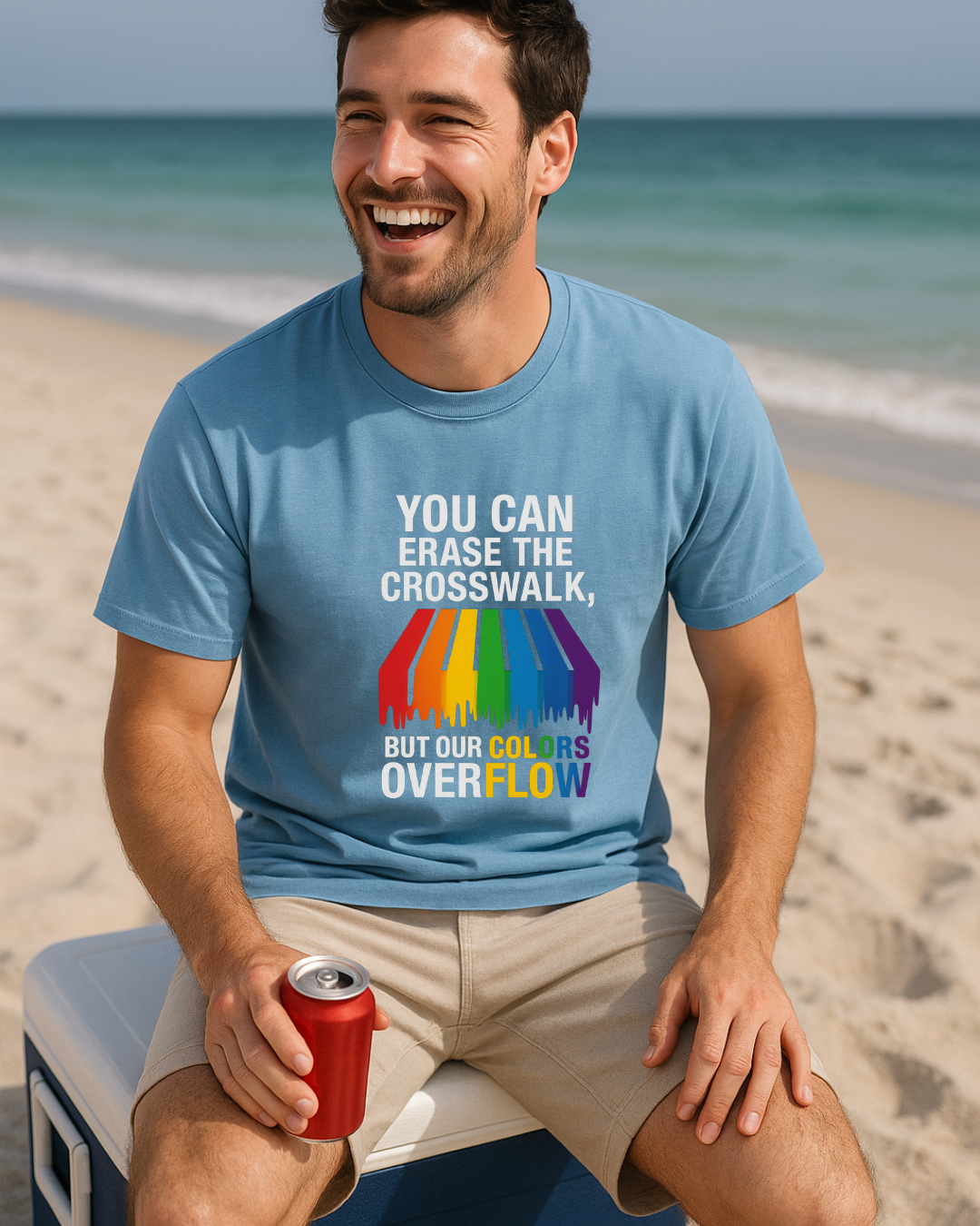 Rainbow Pride T-Shirt, Celebrate Equality, LGBTQ+ Apparel, Softstyle Tee, Colorful Graphic Shirt, Pride Month Gift