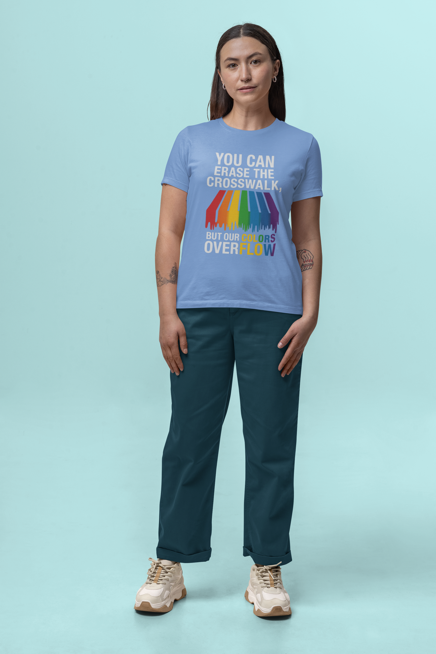 Rainbow Pride T-Shirt, Celebrate Equality, LGBTQ+ Apparel, Softstyle Tee, Colorful Graphic Shirt, Pride Month Gift