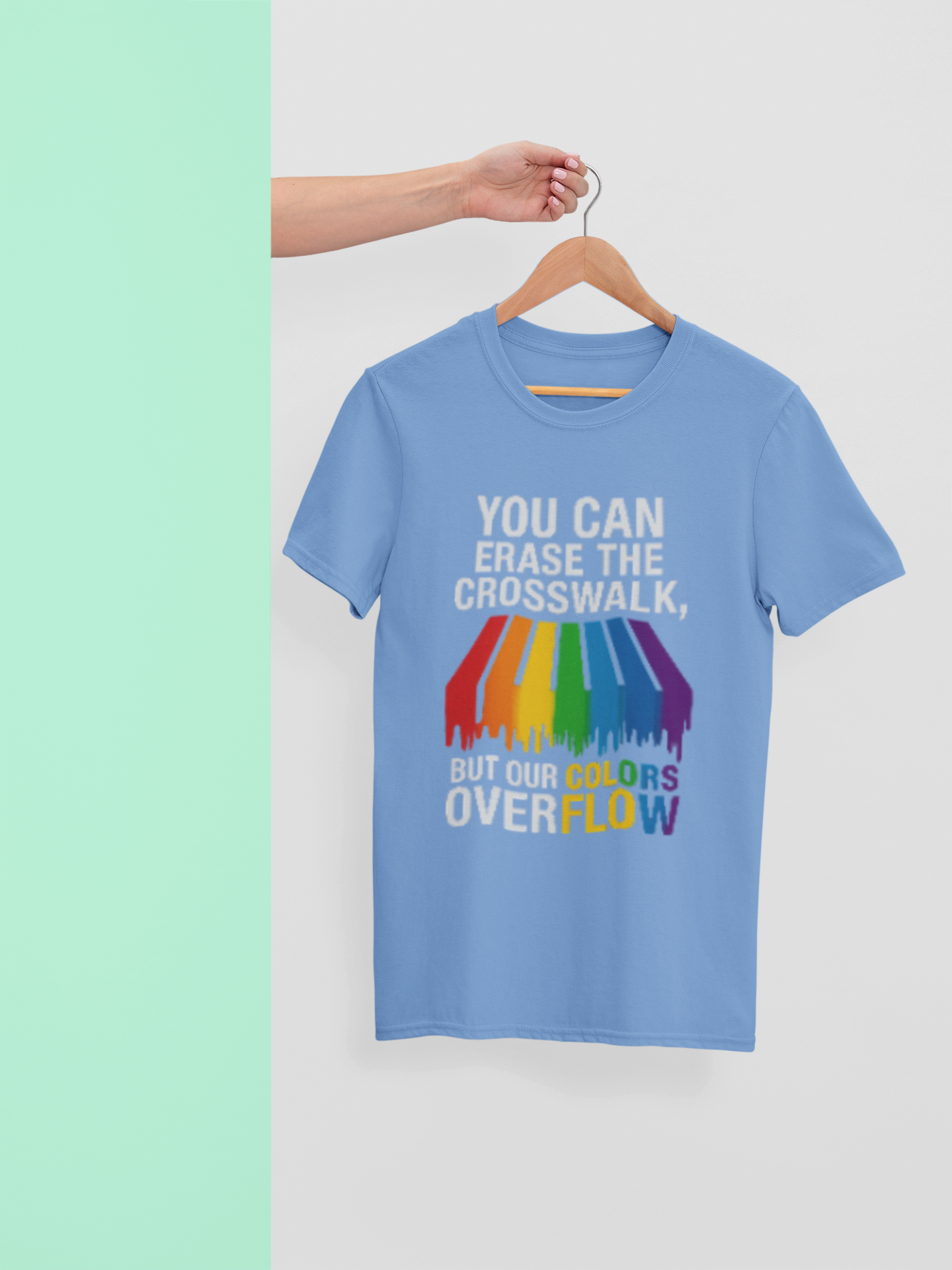 Rainbow Pride T-Shirt, Celebrate Equality, LGBTQ+ Apparel, Softstyle Tee, Colorful Graphic Shirt, Pride Month Gift