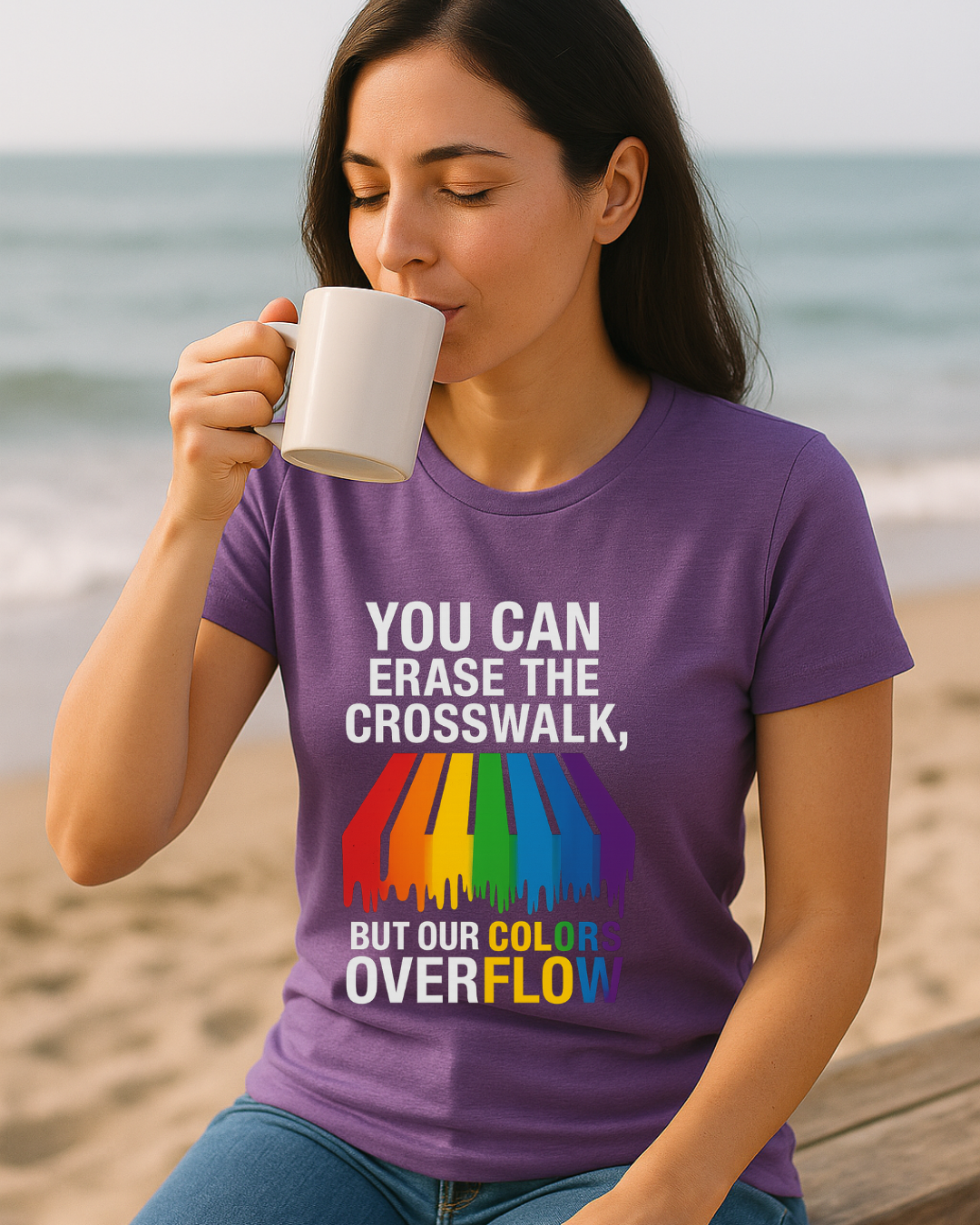 Rainbow Pride T-Shirt, Celebrate Equality, LGBTQ+ Apparel, Softstyle Tee, Colorful Graphic Shirt, Pride Month Gift