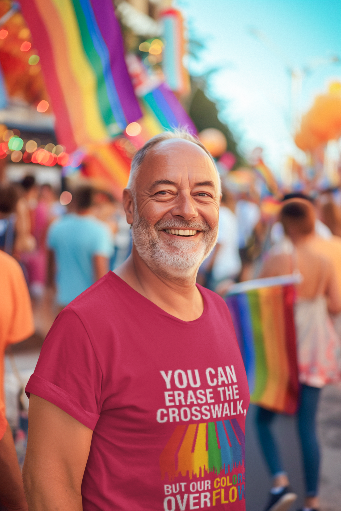 Rainbow Pride T-Shirt, Celebrate Equality, LGBTQ+ Apparel, Softstyle Tee, Colorful Graphic Shirt, Pride Month Gift