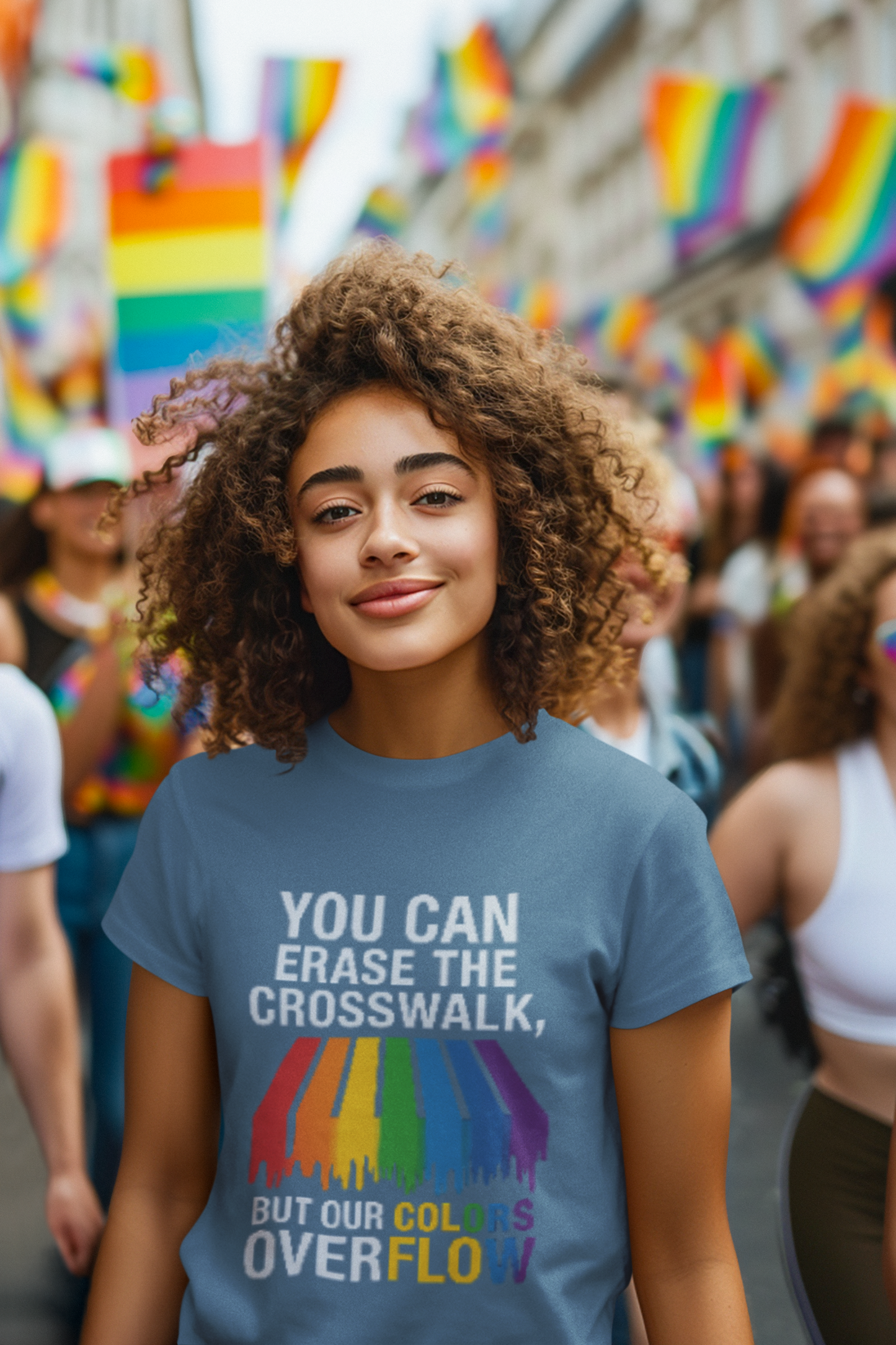 Rainbow Pride T-Shirt, Celebrate Equality, LGBTQ+ Apparel, Softstyle Tee, Colorful Graphic Shirt, Pride Month Gift