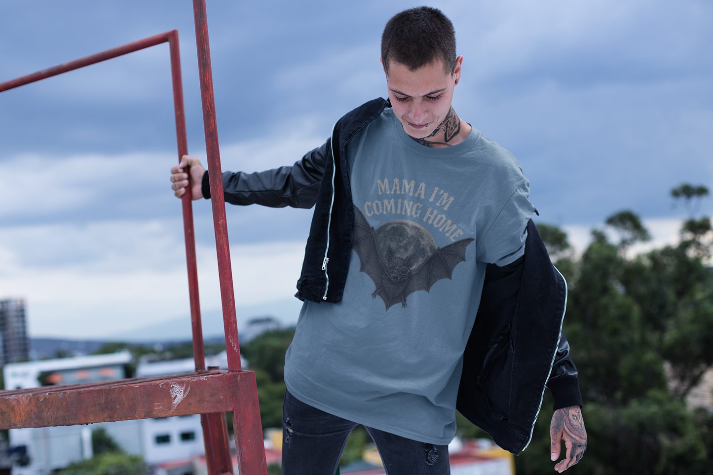 Ozzy Tribute Tee | Mama Im Coming Home Bat Shirt | Gothic Rock Memorial | Gildan 6400