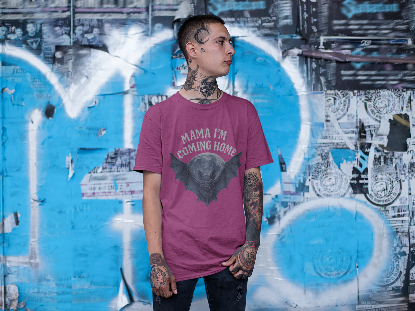 Ozzy Tribute Tee | Mama Im Coming Home Bat Shirt | Gothic Rock Memorial | Gildan 6400