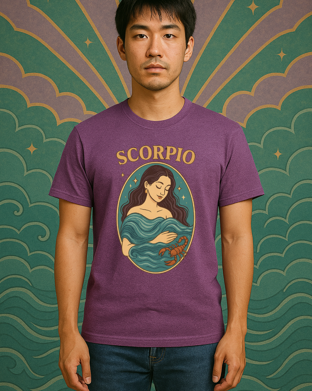 Scorpio Zodiac Water Goddess Tee | Mint Gildan 64000 Unisex T-Shirt