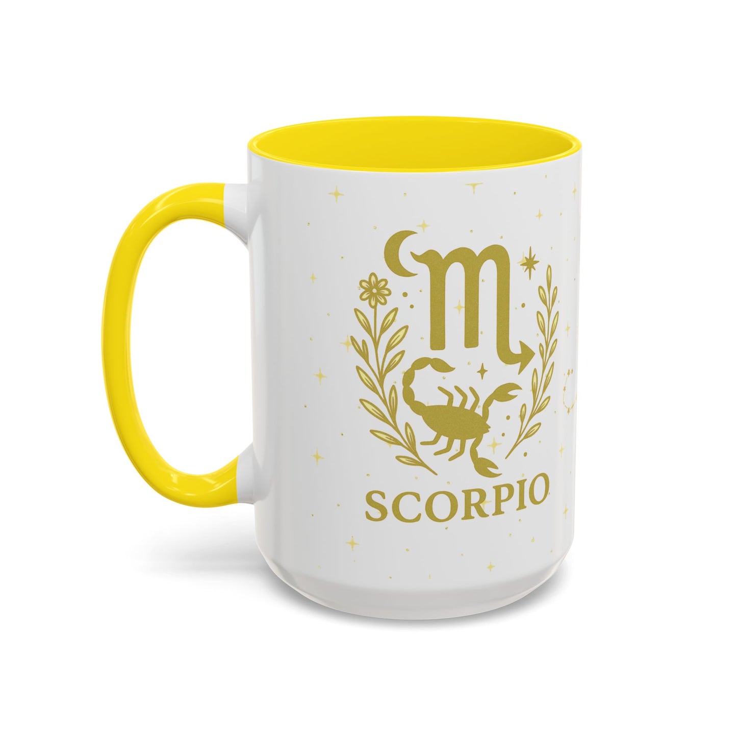 Scorpio Zodiac Mug – Astrology Coffee Cup – Scorpio Birthday Gift – Celestial Horoscope Two Tone Mug – Scorpio Constellation Cup