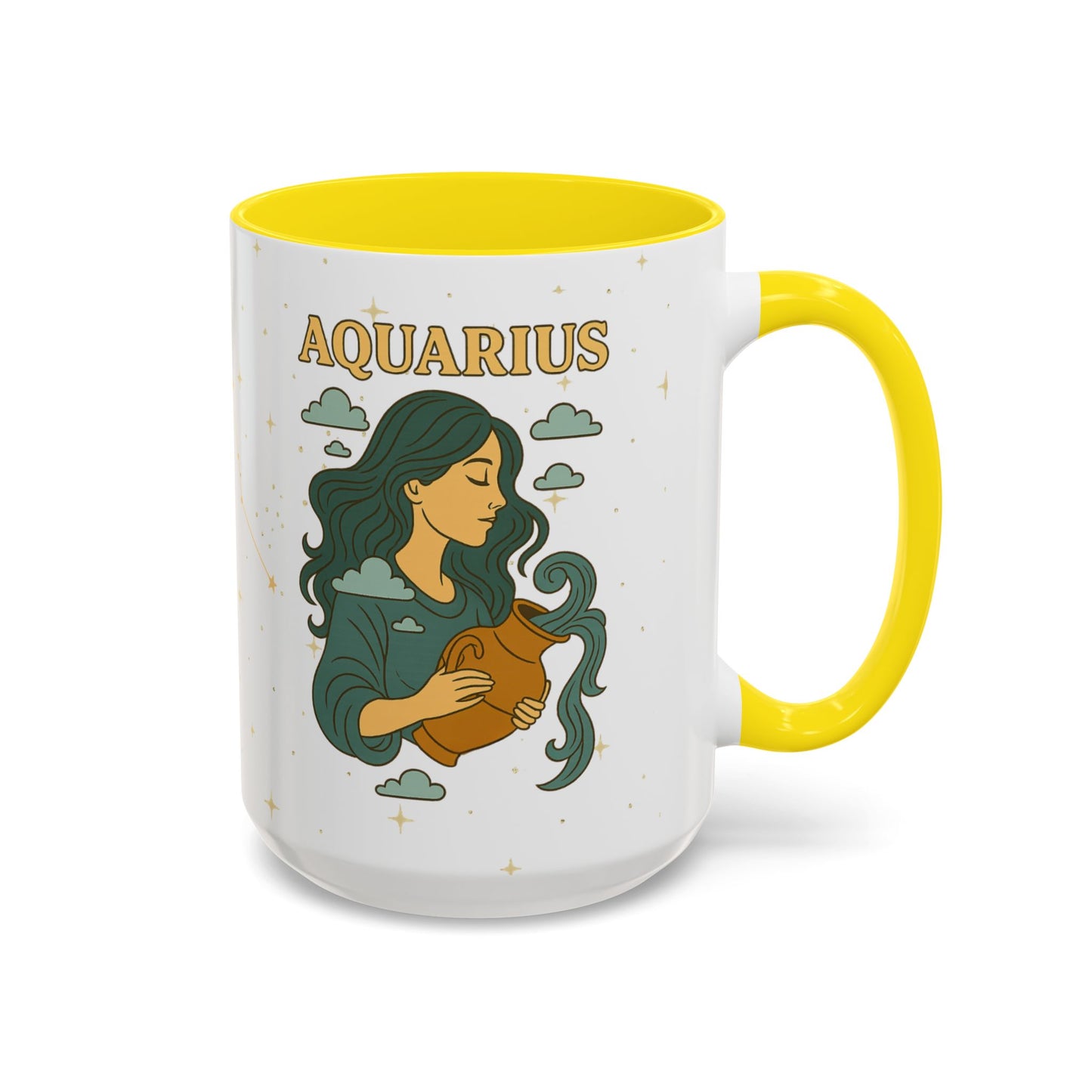 Aquarius Zodiac Mug – Astrology Coffee Mug, Celestial Aquarius Gift, Zodiac Accent Mug for Astrology Lovers