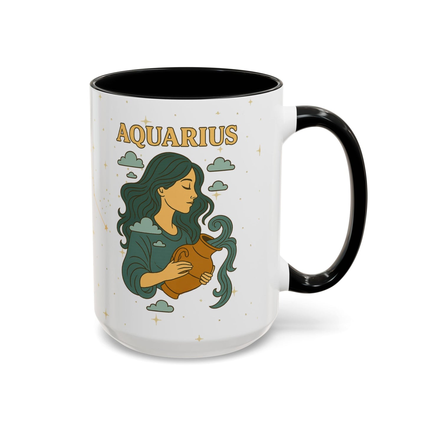 Aquarius Zodiac Mug – Astrology Coffee Mug, Celestial Aquarius Gift, Zodiac Accent Mug for Astrology Lovers