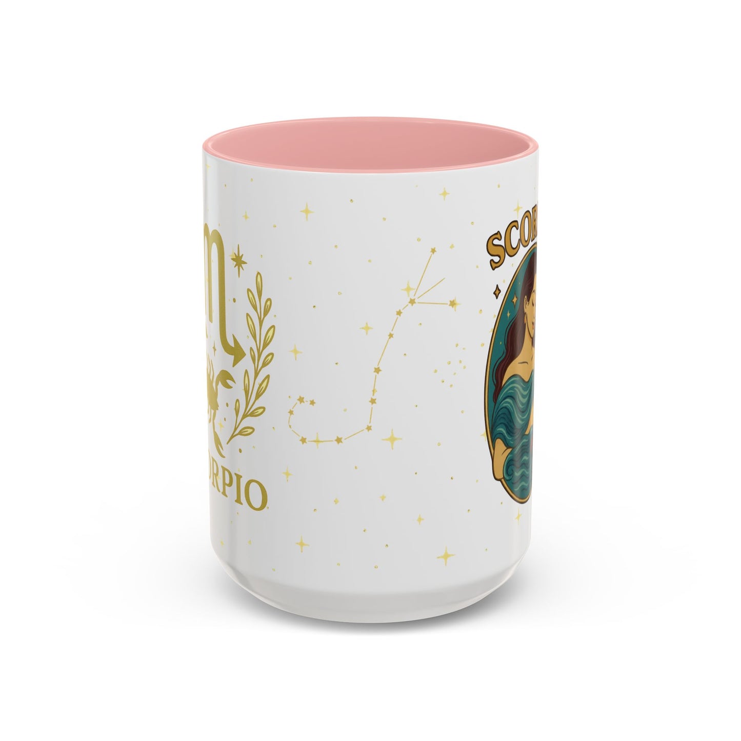 Scorpio Zodiac Mug – Astrology Coffee Cup – Scorpio Birthday Gift – Celestial Horoscope Two Tone Mug – Scorpio Constellation Cup