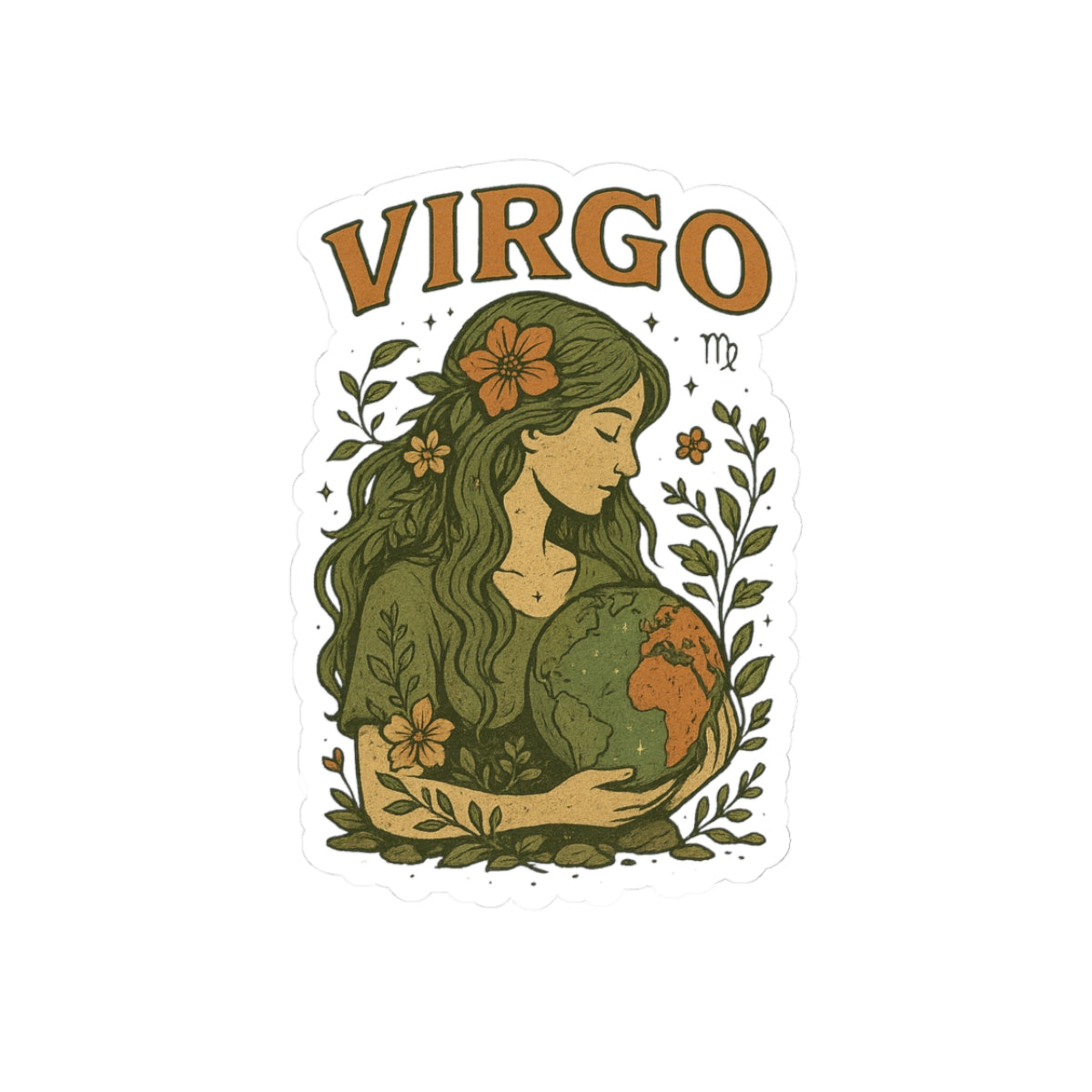 Virgo Kiss-Cut Sticker – Waterproof Vinyl