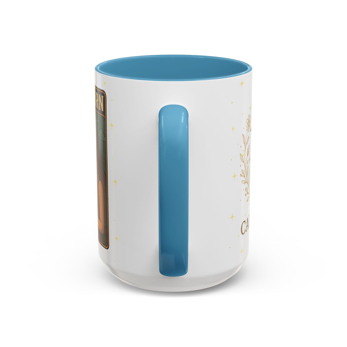 Capricorn Zodiac Mug 15oz – Constellation Wrap Astrology Coffee Cup – Two Tone Navy Ceramic Mug