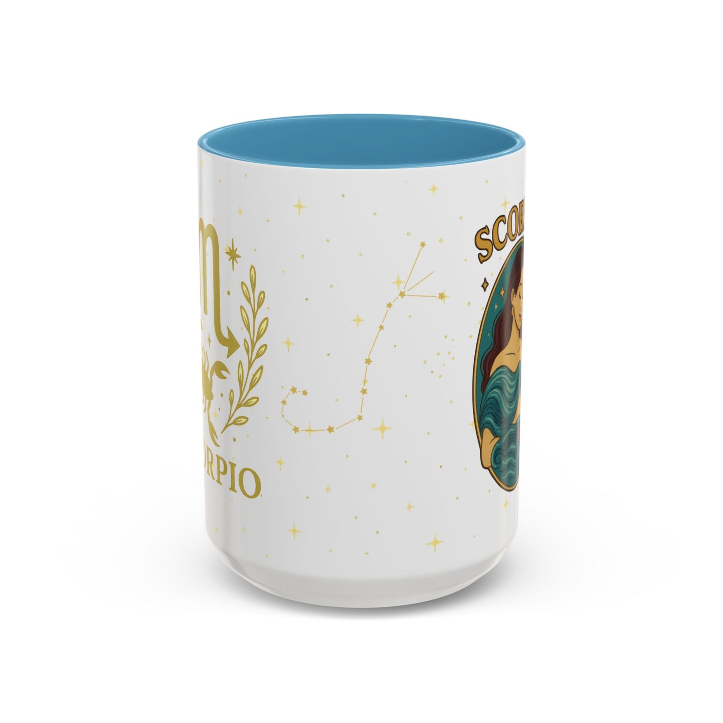 Scorpio Zodiac Mug – Astrology Coffee Cup – Scorpio Birthday Gift – Celestial Horoscope Two Tone Mug – Scorpio Constellation Cup