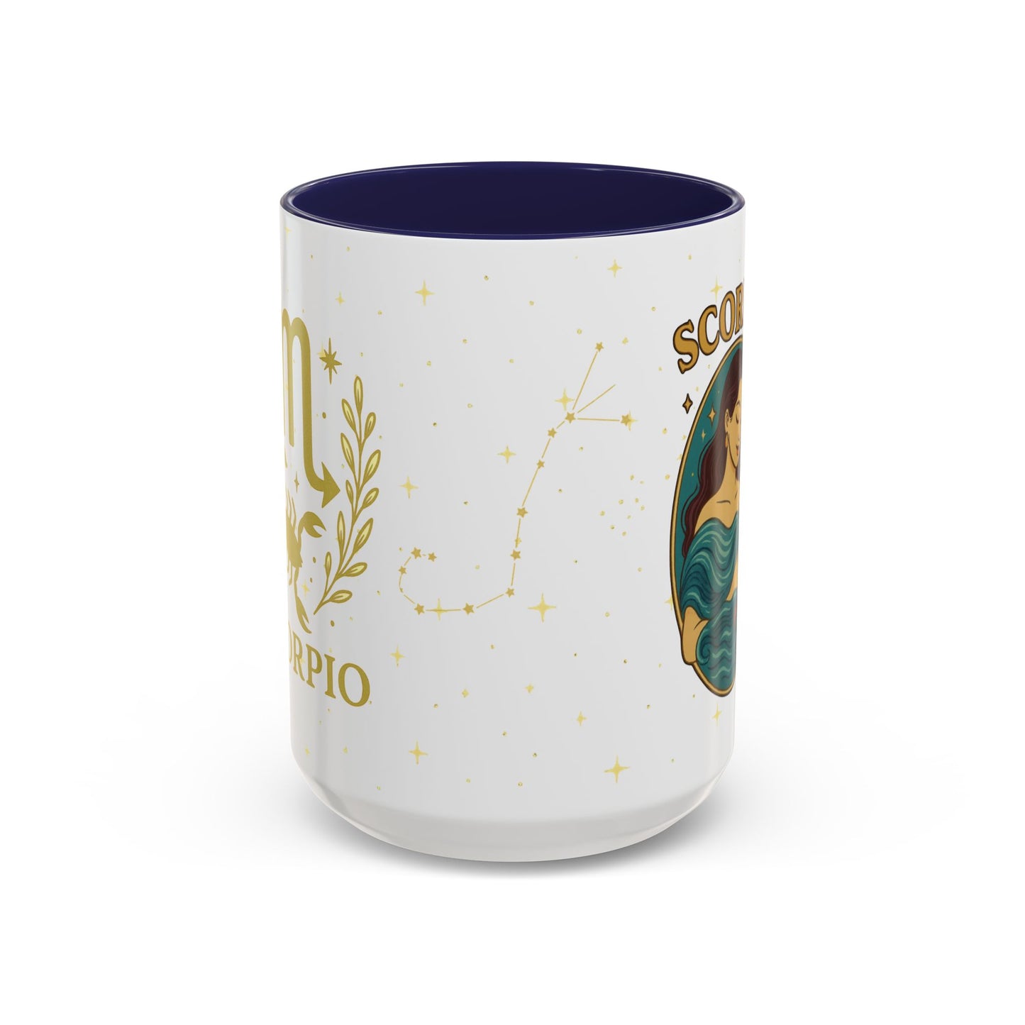 Scorpio Zodiac Mug – Astrology Coffee Cup – Scorpio Birthday Gift – Celestial Horoscope Two Tone Mug – Scorpio Constellation Cup