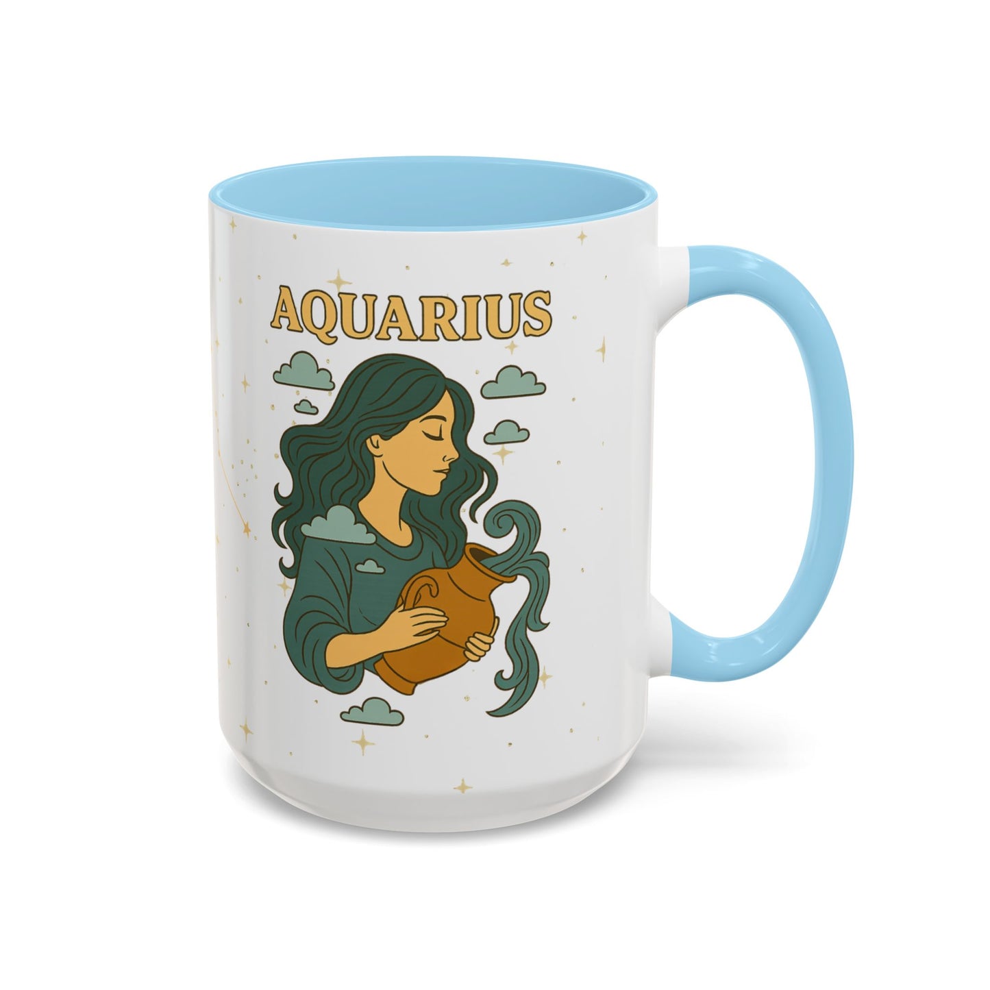 Aquarius Zodiac Mug – Astrology Coffee Mug, Celestial Aquarius Gift, Zodiac Accent Mug for Astrology Lovers