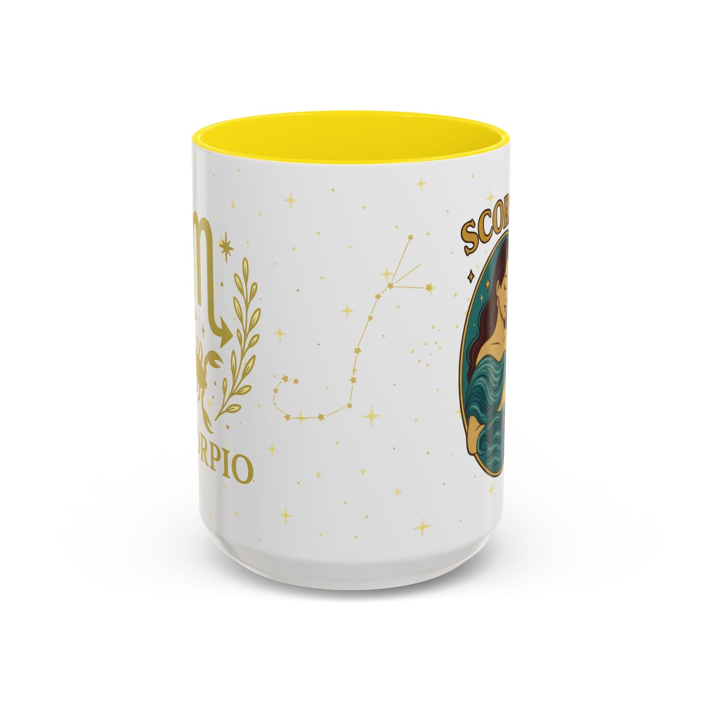 Scorpio Zodiac Mug – Astrology Coffee Cup – Scorpio Birthday Gift – Celestial Horoscope Two Tone Mug – Scorpio Constellation Cup
