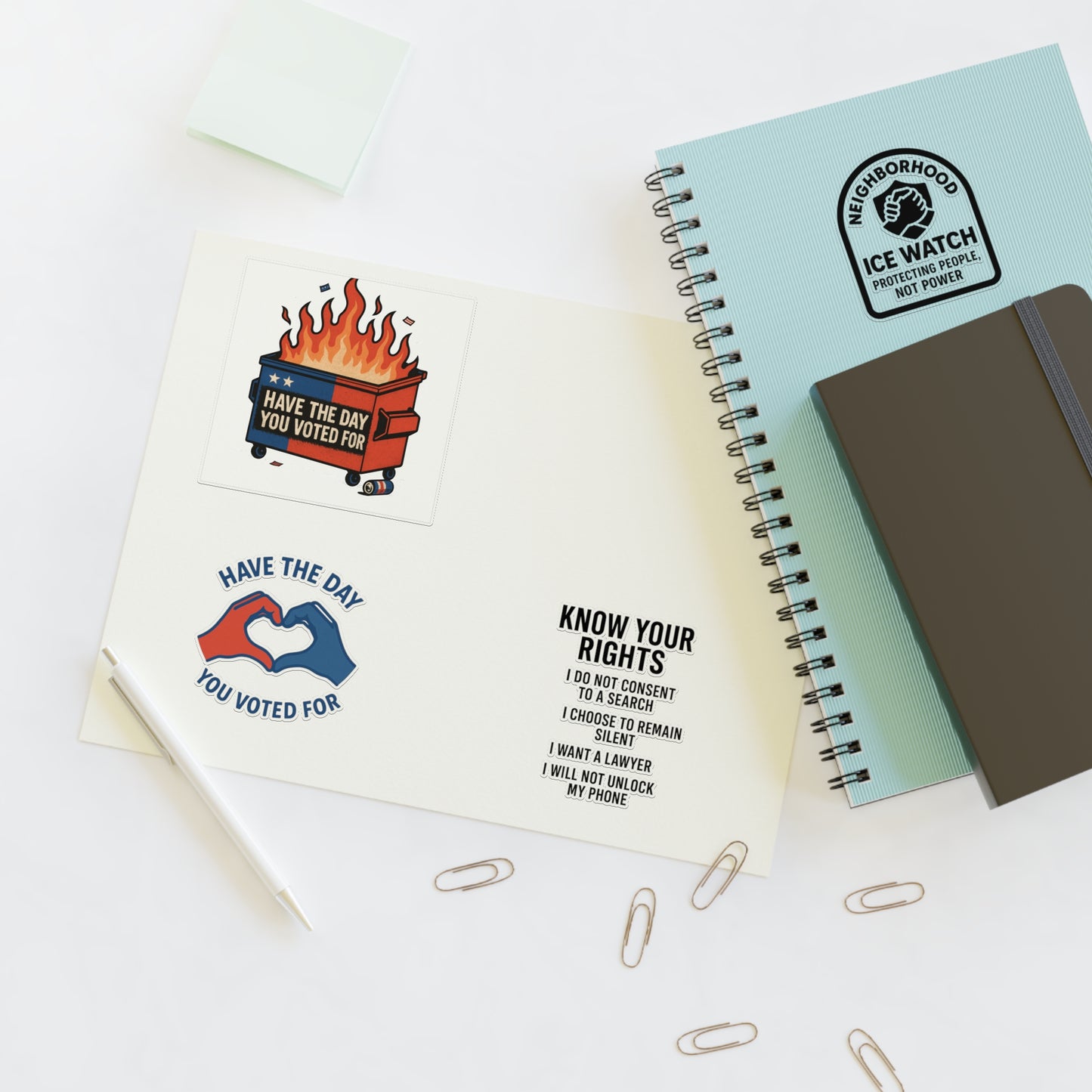 Know Your Rights Sticker Pack – Activist & Political Vinyl Stickers