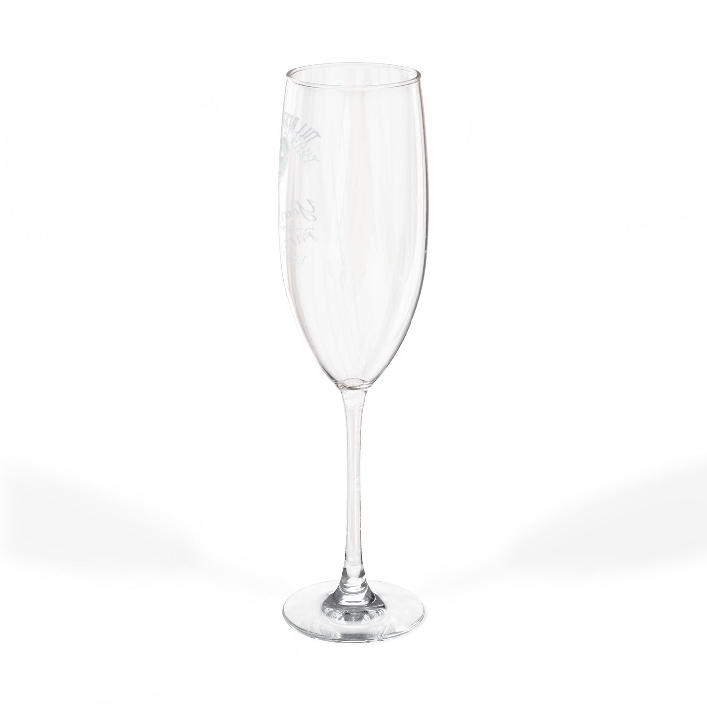Personalized Gothic Champagne Glass | Till Death Do Us Part | Engraved Flute with Custom Names & Date