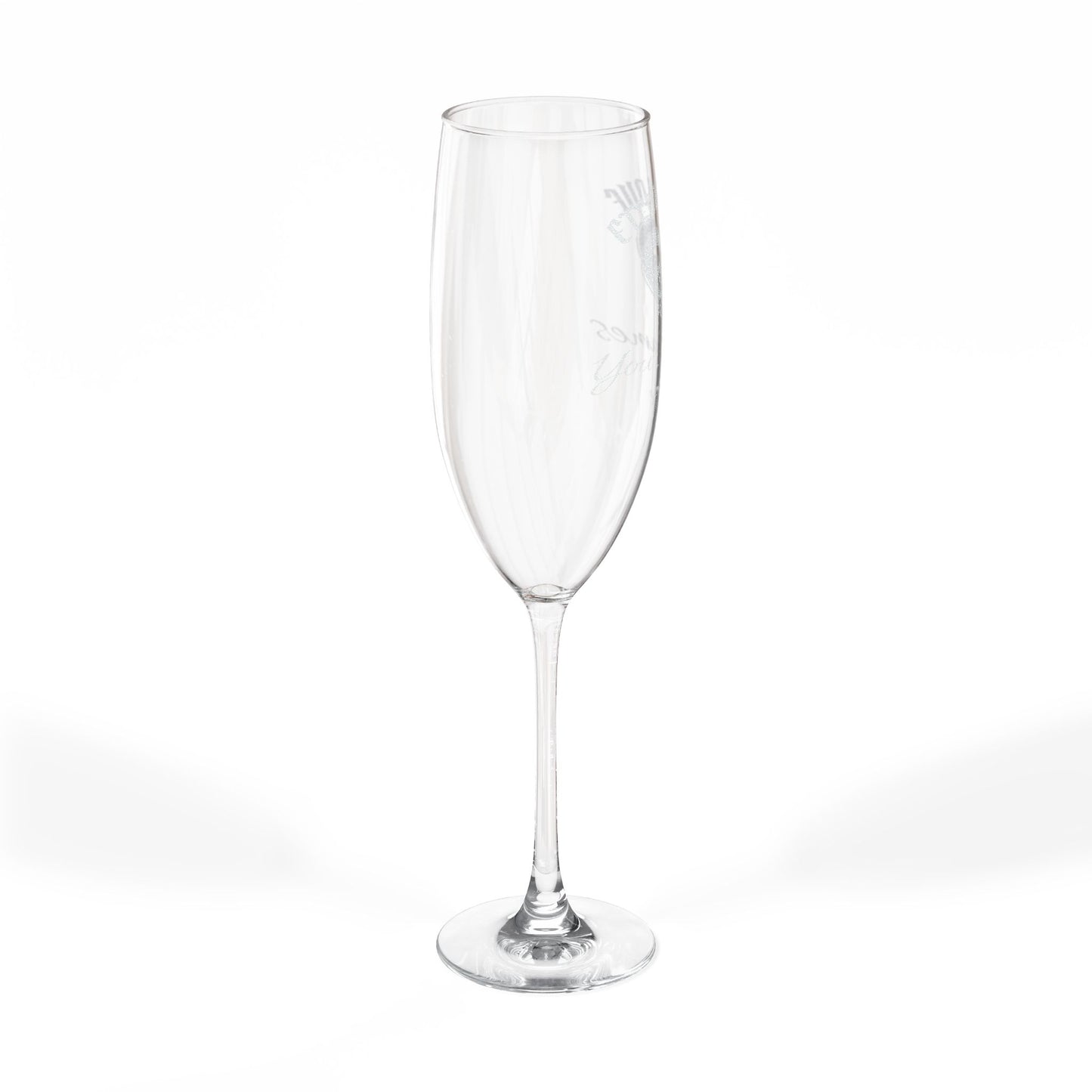 Personalized Gothic Champagne Glass – Eternal Love Engraved Flute with Custom Names & Date