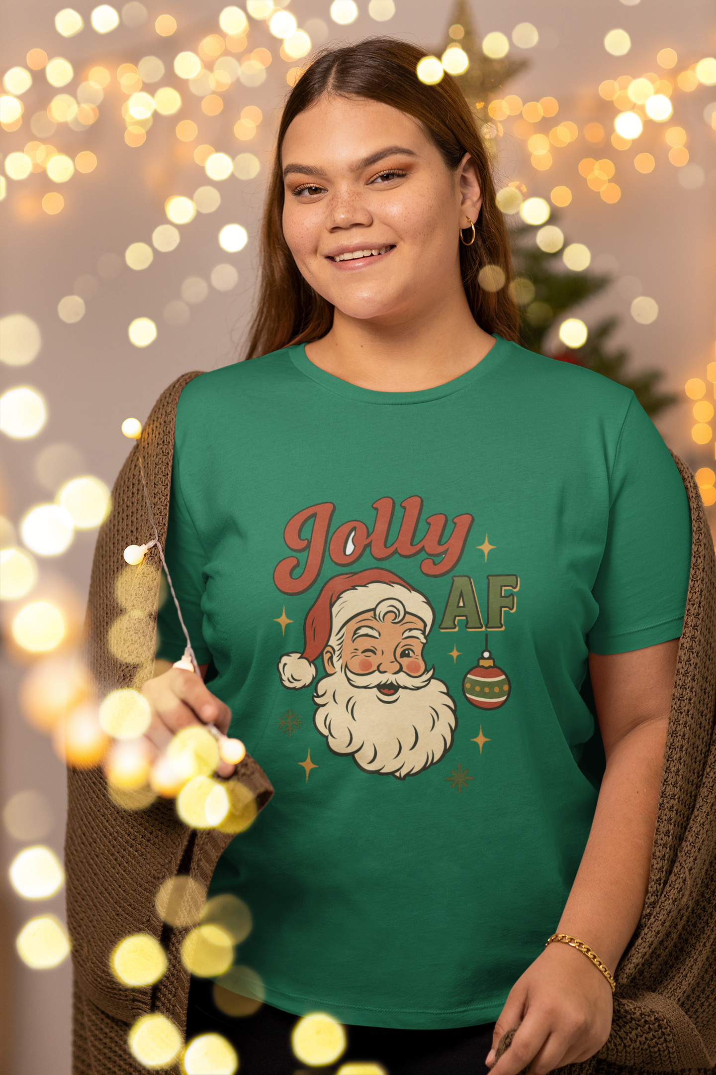 Jolly AF Santa T-Shirt – Personalized Gildan 64000 Unisex Softstyle Tee (Free Shipping)