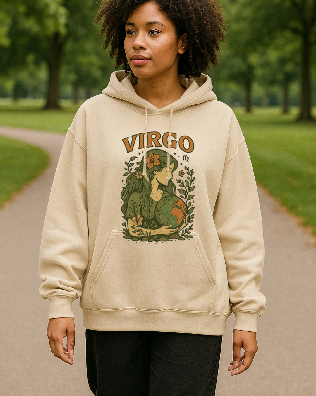 Virgo Earth Goddess Hoodie – Gildan 18500 Unisex Fleece (Free Shipping)