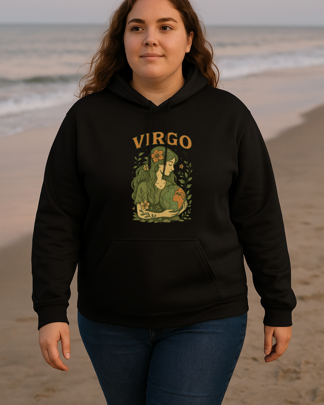 Virgo Earth Goddess Hoodie – Gildan 18500 Unisex Fleece (Free Shipping)