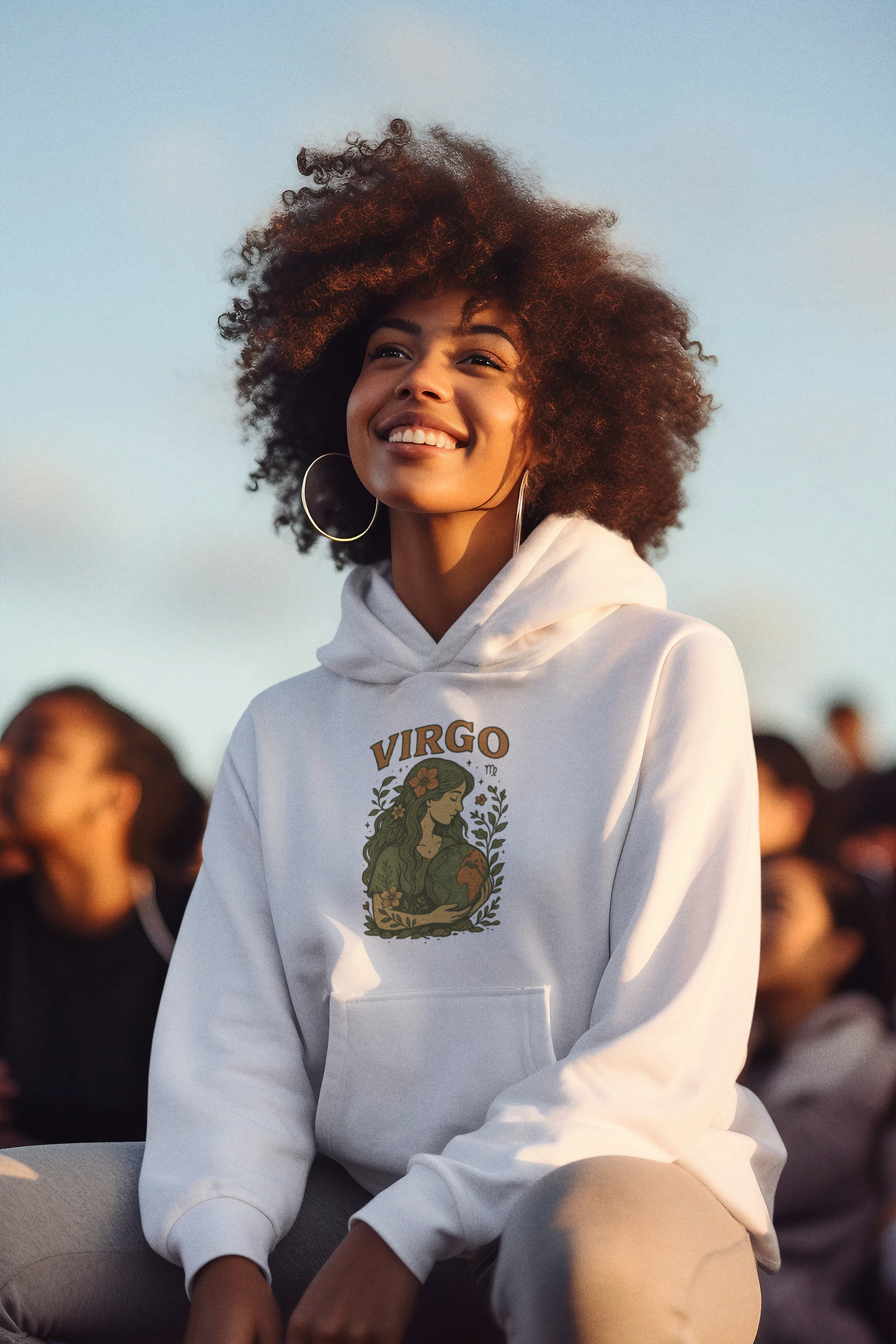Virgo Earth Goddess Hoodie – Gildan 18500 Unisex Fleece (Free Shipping)