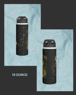 Virgo Insulated Water Bottle – Zodiac Stainless Steel Flask (12oz, 18oz, 32oz) | Free Shipping