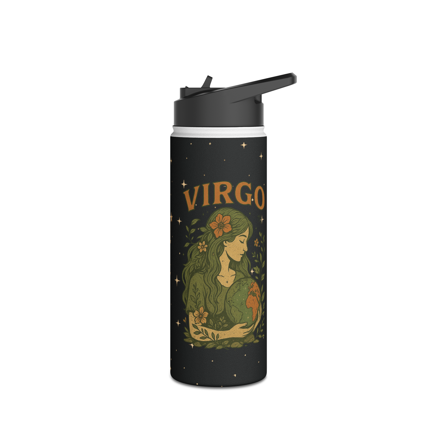 Virgo Insulated Water Bottle – Zodiac Stainless Steel Flask (12oz, 18oz, 32oz) | Free Shipping