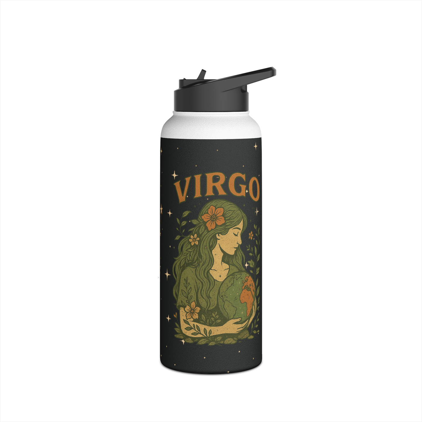 Virgo Insulated Water Bottle – Zodiac Stainless Steel Flask (12oz, 18oz, 32oz) | Free Shipping