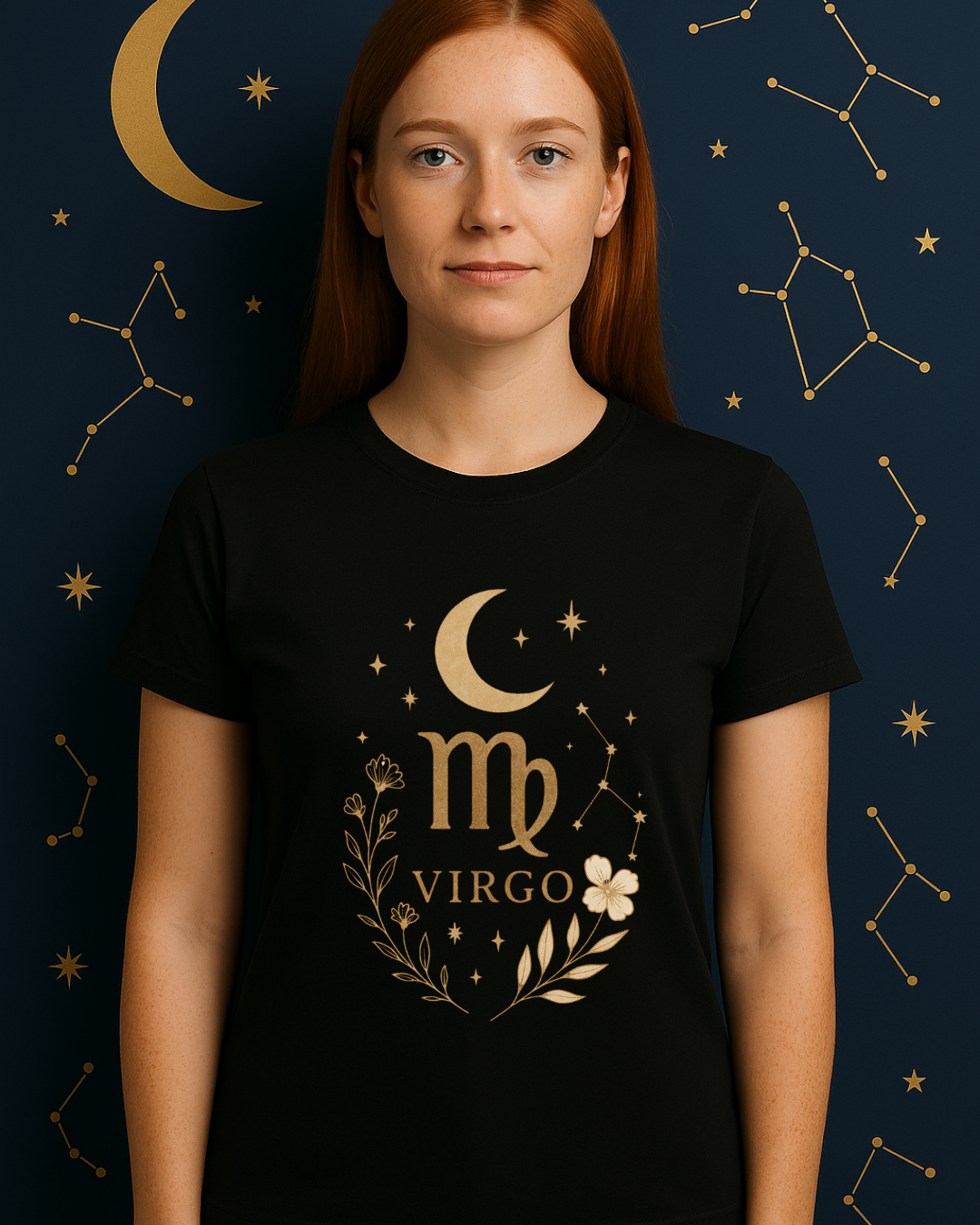 Virgo Minimal Gold Tee – Gildan 64000 Unisex