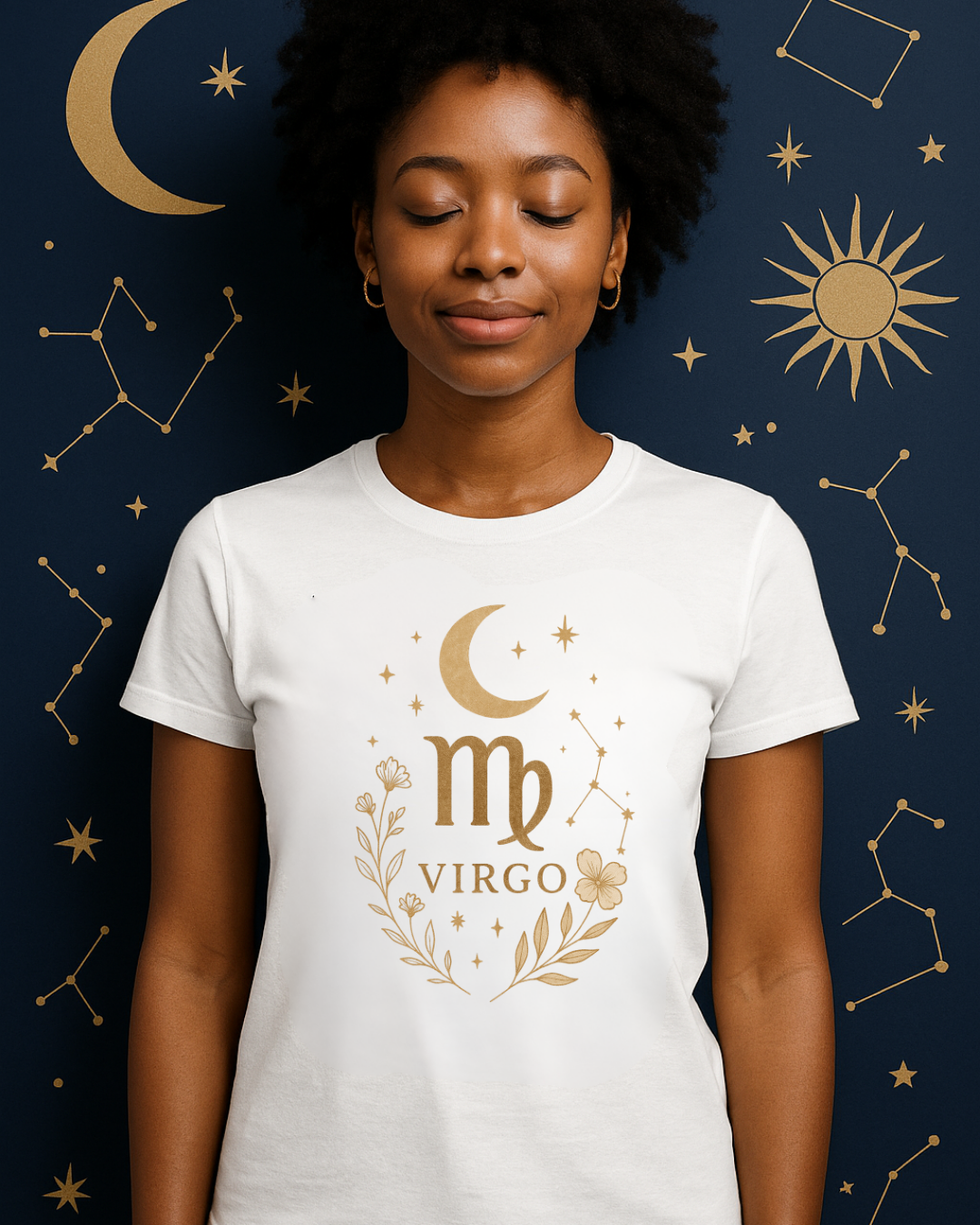 Virgo Minimal Gold Tee – Gildan 64000 Unisex