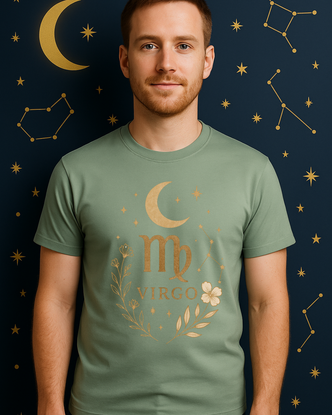 Virgo Minimal Gold Tee – Gildan 64000 Unisex