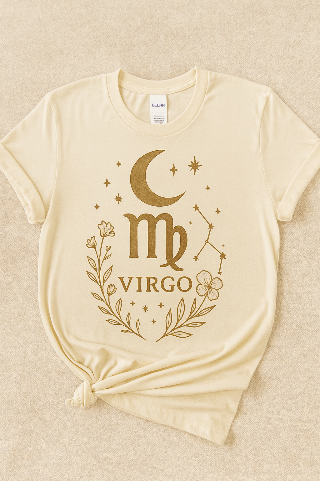 Virgo Minimal Gold Tee – Gildan 64000 Unisex