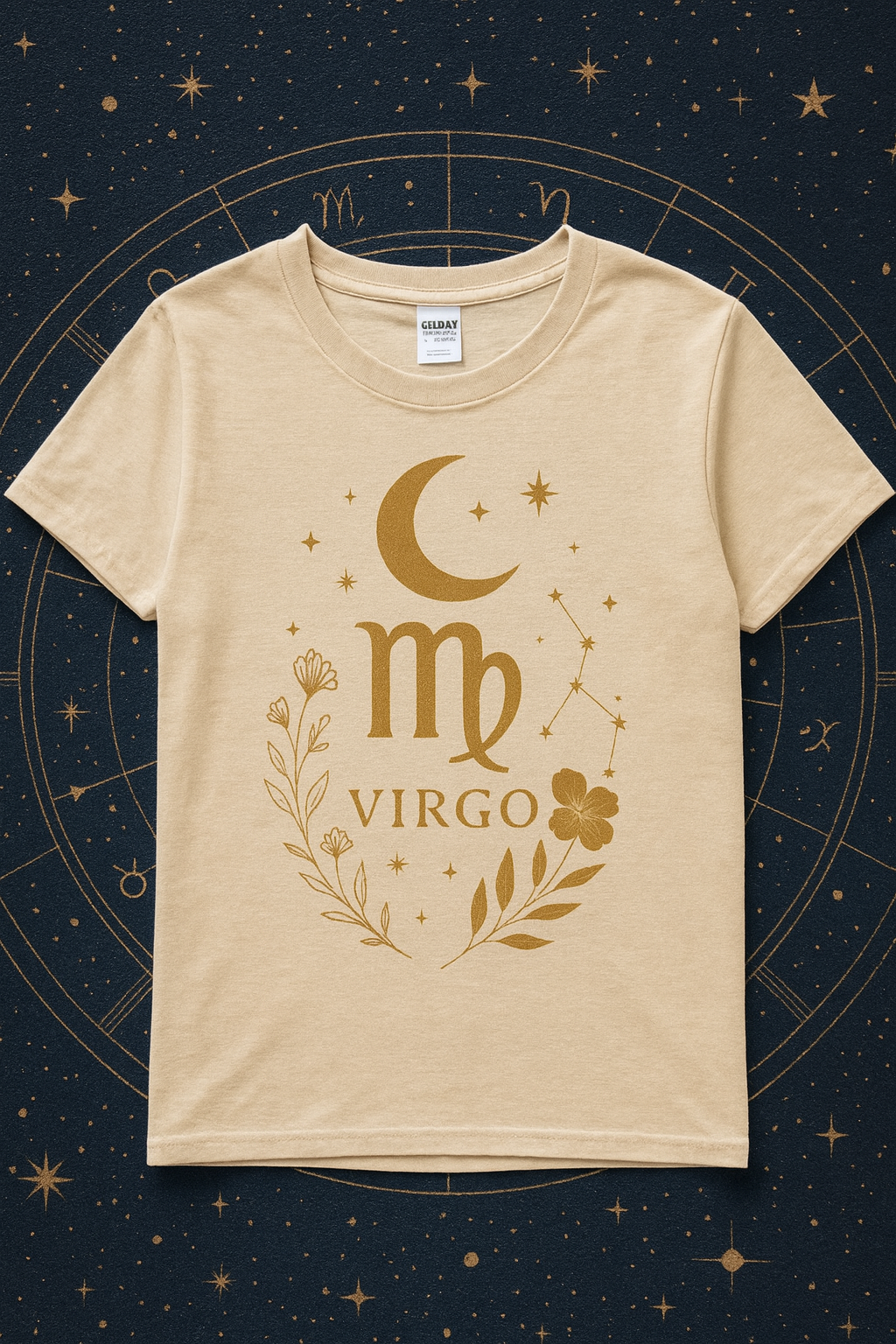 Virgo Minimal Gold Tee – Gildan 64000 Unisex