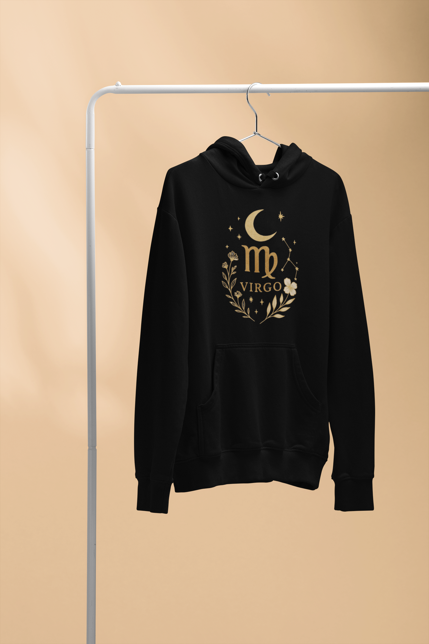 Virgo Gold Celestial Sweatshirt – Gildan 18500 Unisex Fleece