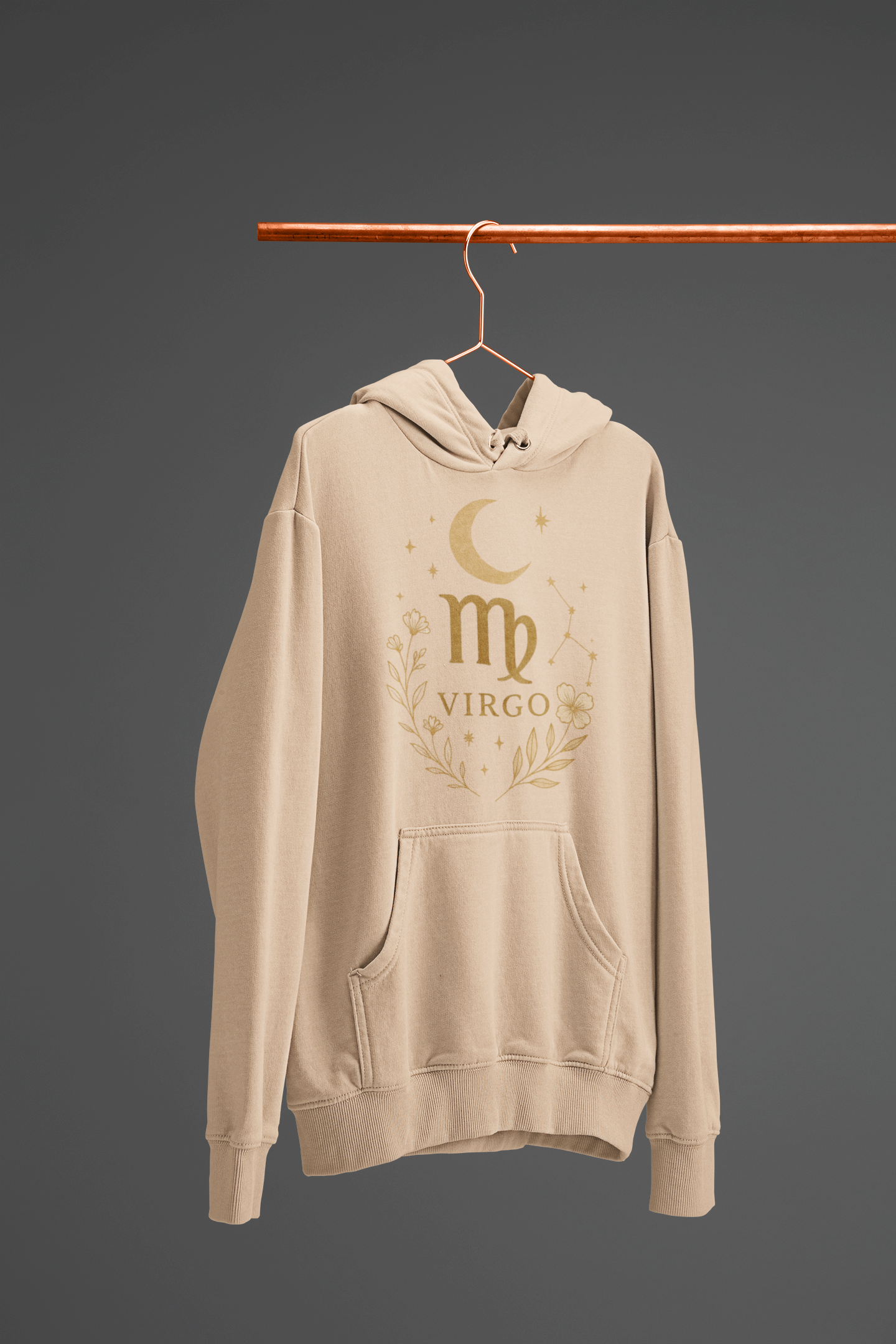 Virgo Gold Celestial Sweatshirt – Gildan 18500 Unisex Fleece