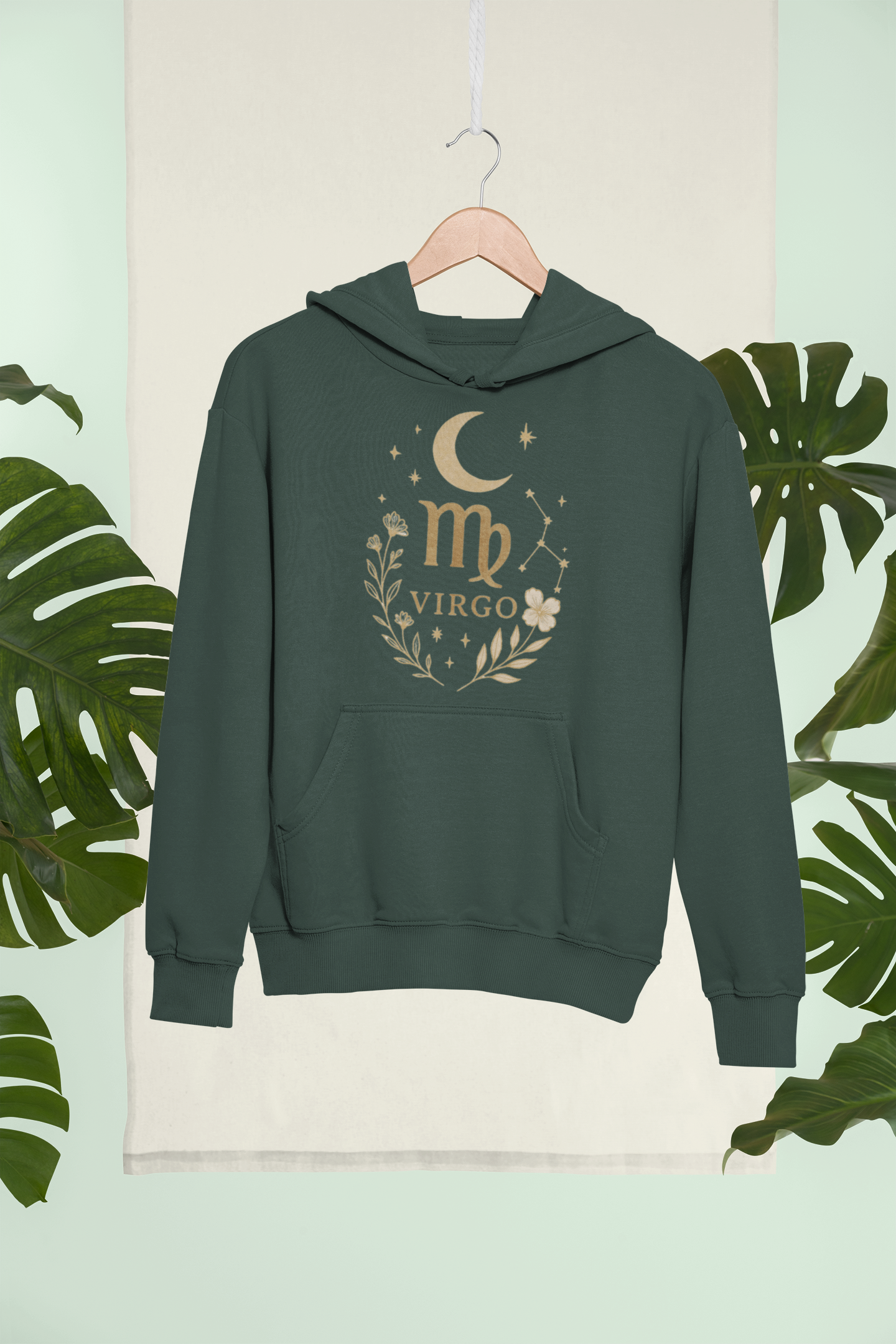 Virgo Gold Celestial Sweatshirt – Gildan 18500 Unisex Fleece